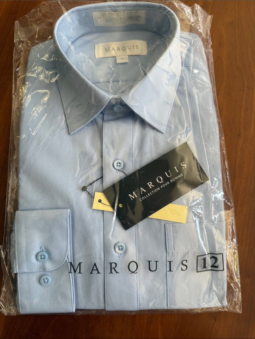 Marquise Light Blue Button-Down Dress Shirt